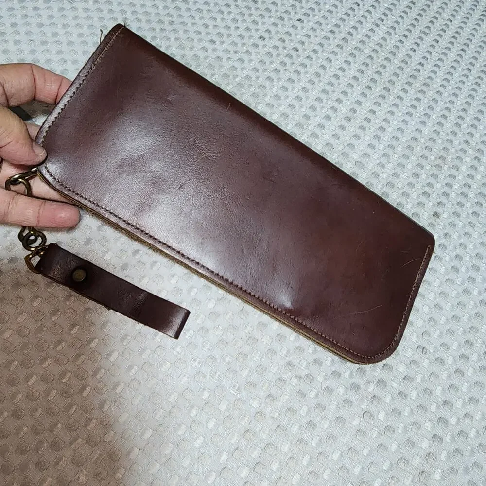 RISTO VINTAGE GENUINE LEATHER BIKERS MOTORCYCLE WALLET